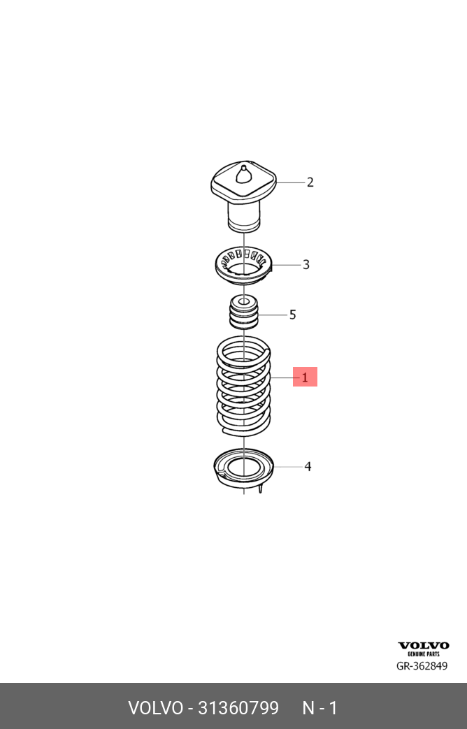 31360799 VOLVO HINTERFEDER