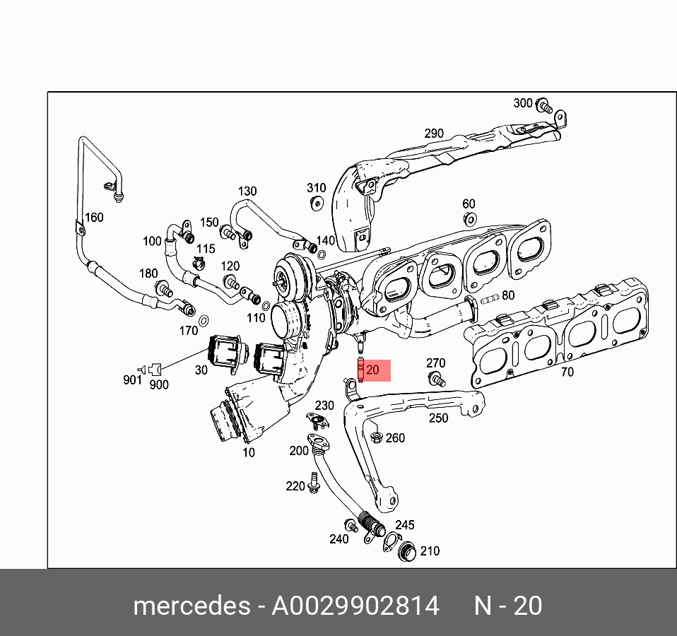 A0029902814 MERCEDES-BENZ ШТИФТ КРЕПЛЕНИЯ ТУРБОНАГНЕТАТЕЛЯ