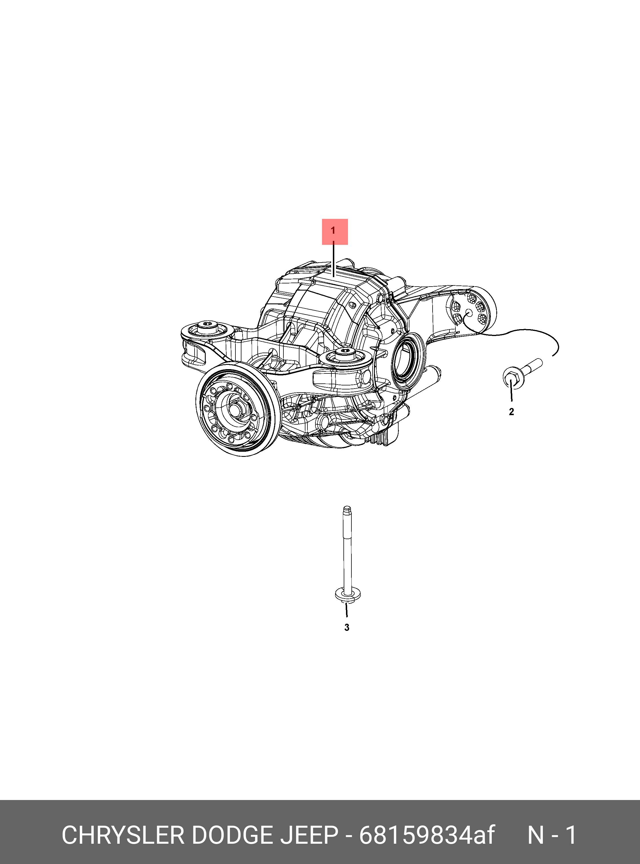 68159834AF CHRYSLER Редуктор моста