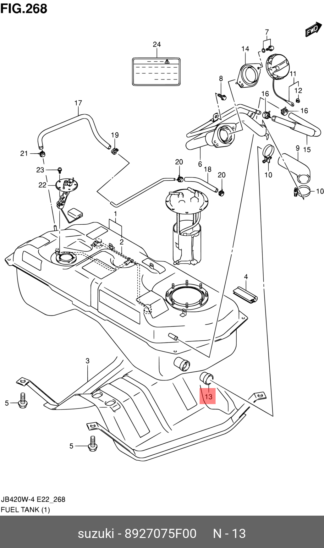 8927075F00 SUZUKI 