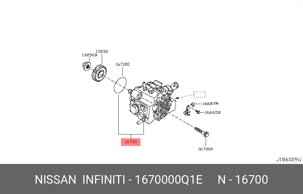 1670000Q1E NISSAN Насос высокого давления