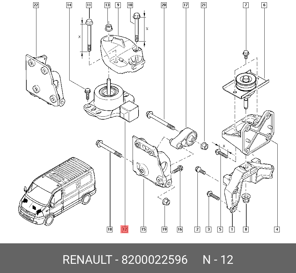 8200022596 RENAULT УПРУГИЙ ПАЛЕЦ