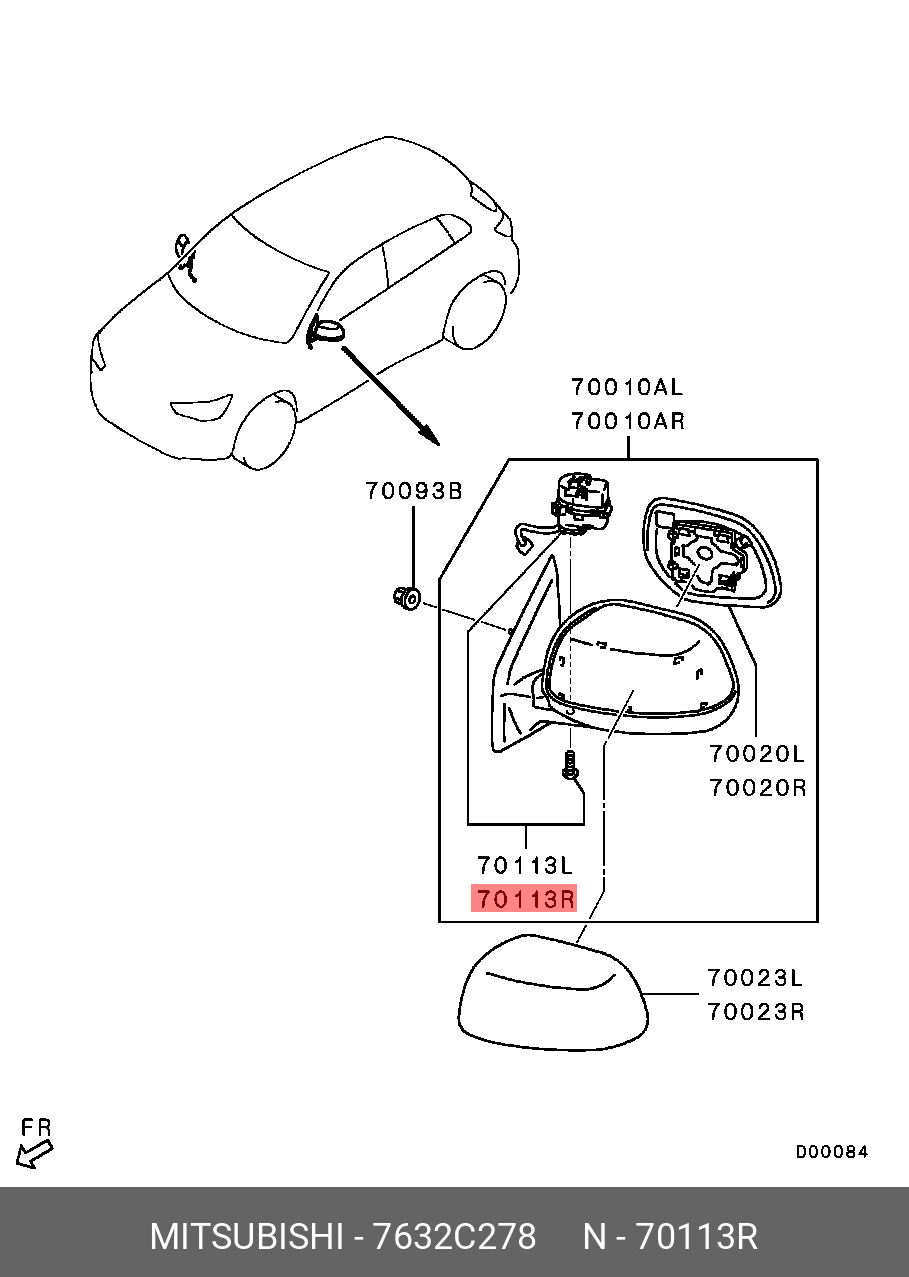 49. Установка зеркального элемента. - Mitsubishi Lancer IX, 1,6 л, 2004 года сво