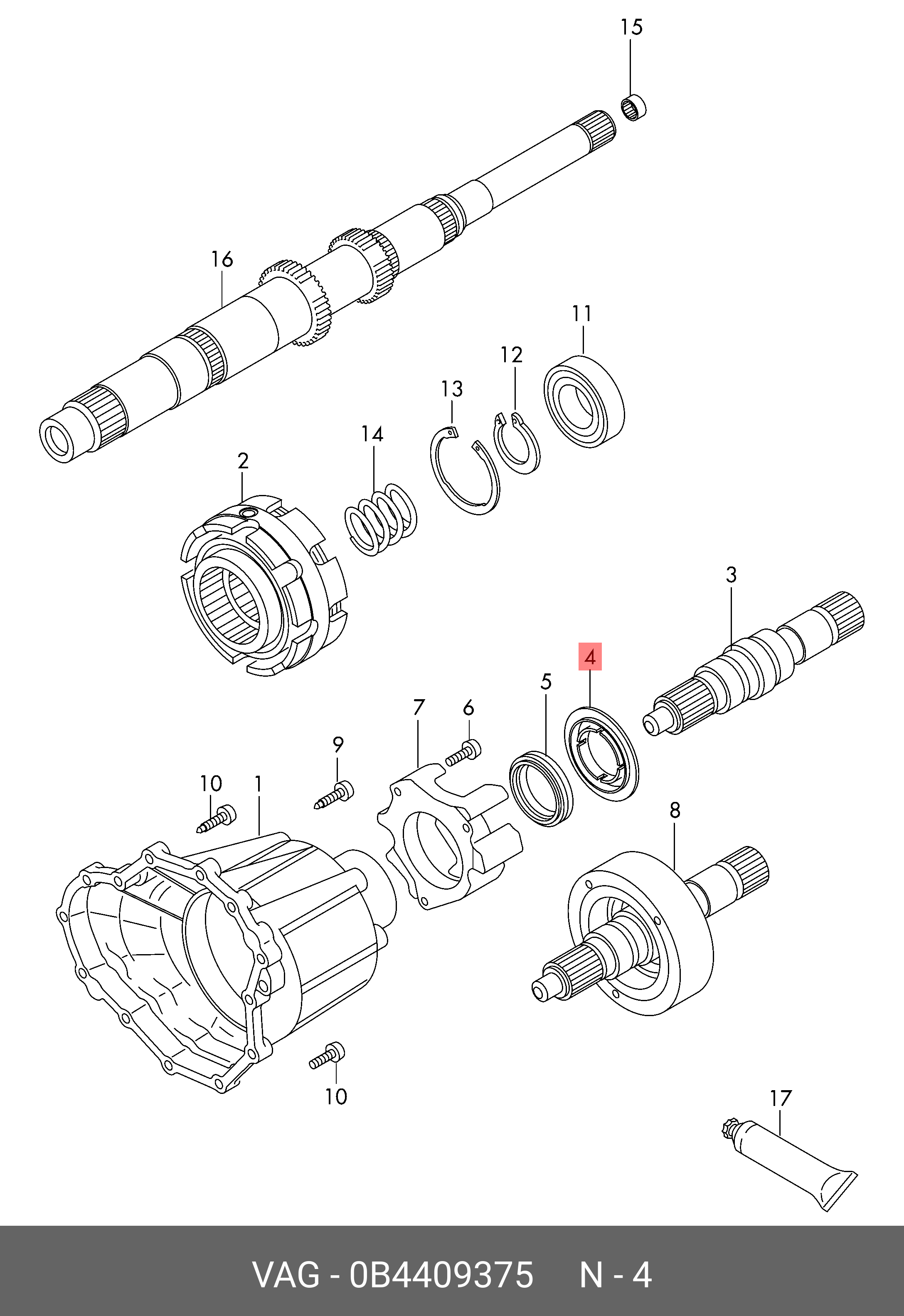 0B4409375 VAG Кольцо, защитное