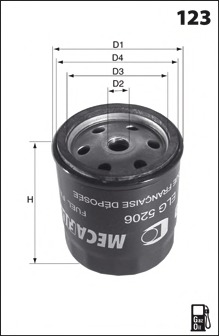 ELG5272 MECAFILTER Топливный фильтр
