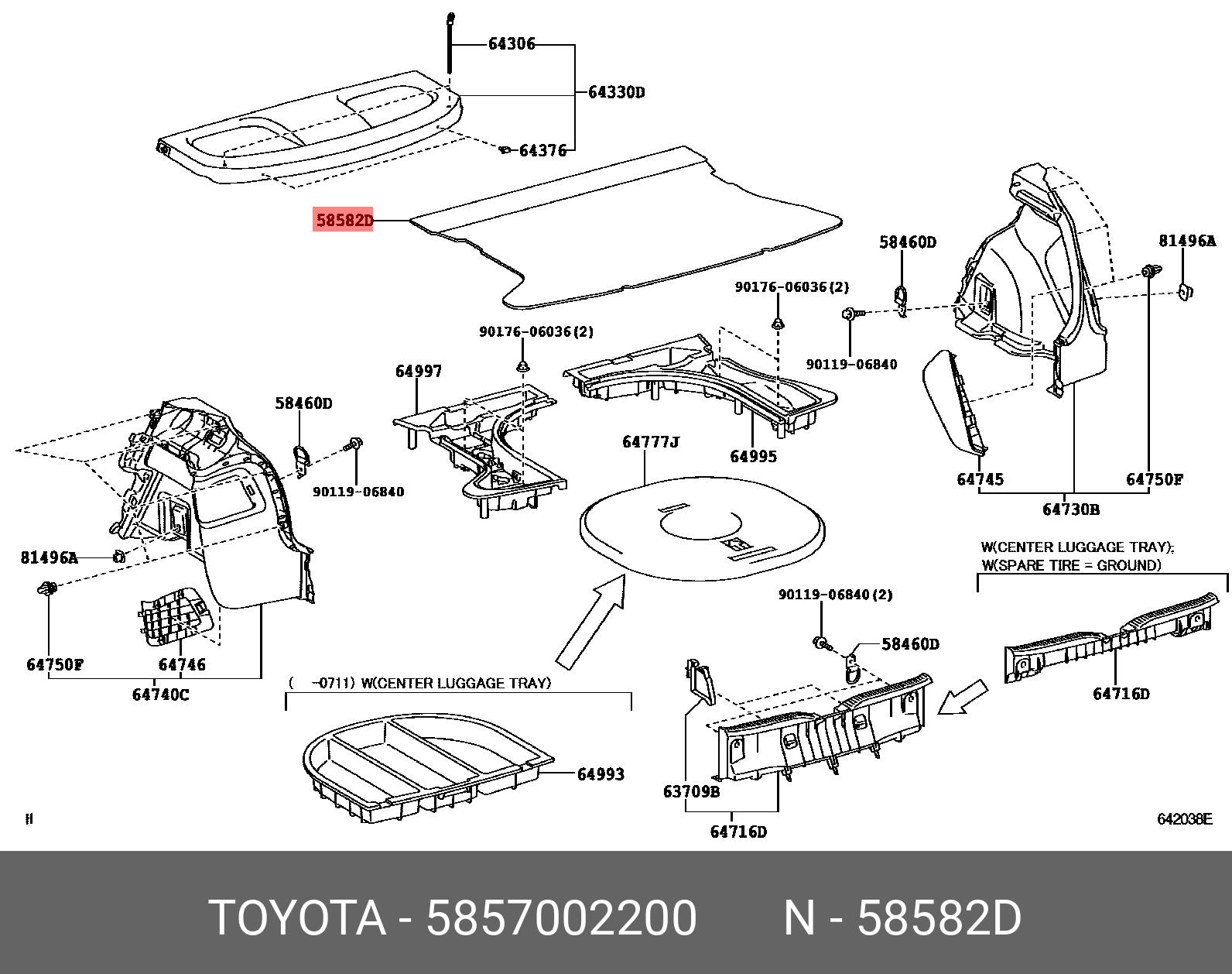 5857002200 TOYOTA 