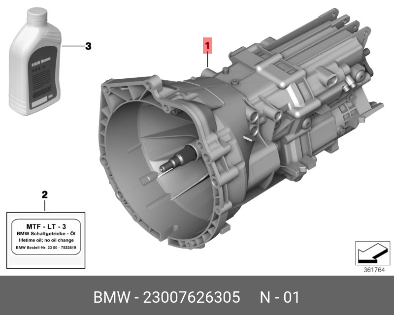 23007626305 BMW 6-ступенчатая КПП