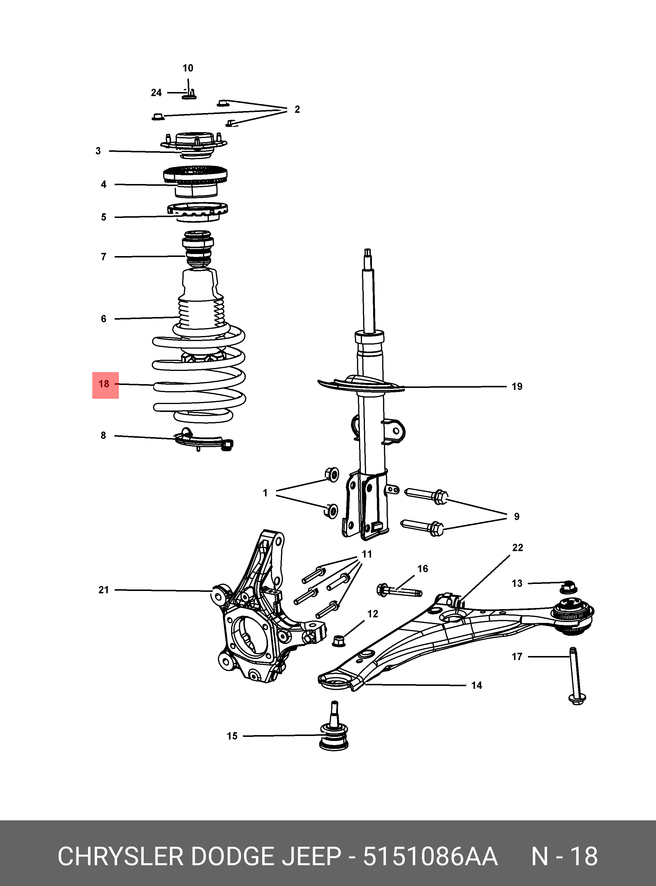 5151086AA CHRYSLER -