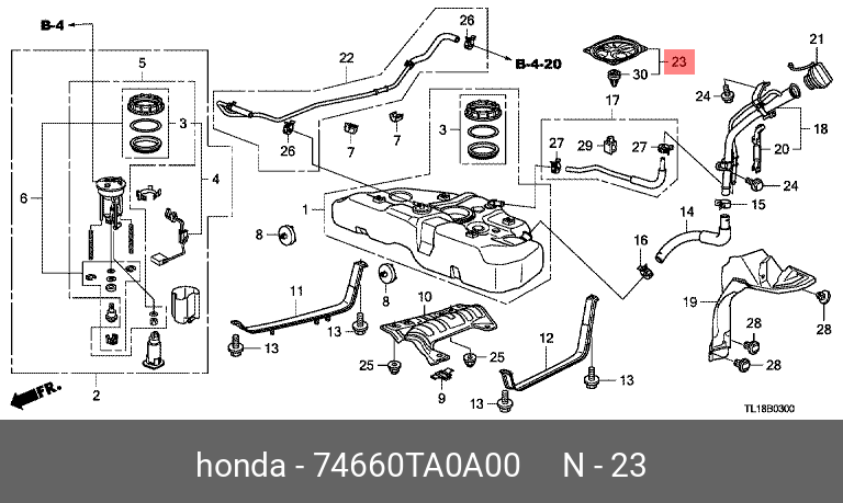 74660TA0A00 HONDA Колпачок в сборе, технологическое отверстие в полу