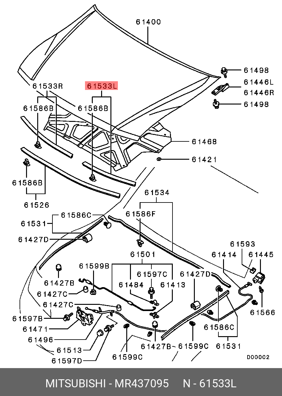MR437095 MITSUBISHI Автодеталь