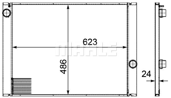 CR581000P MAHLE/KNECHT Радиатор охлаждающей жидкости