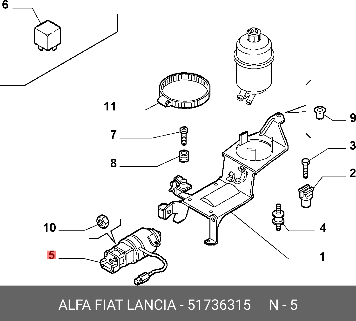 51736315 FIAT/ALFA/LANCIA Насос selespeed 156