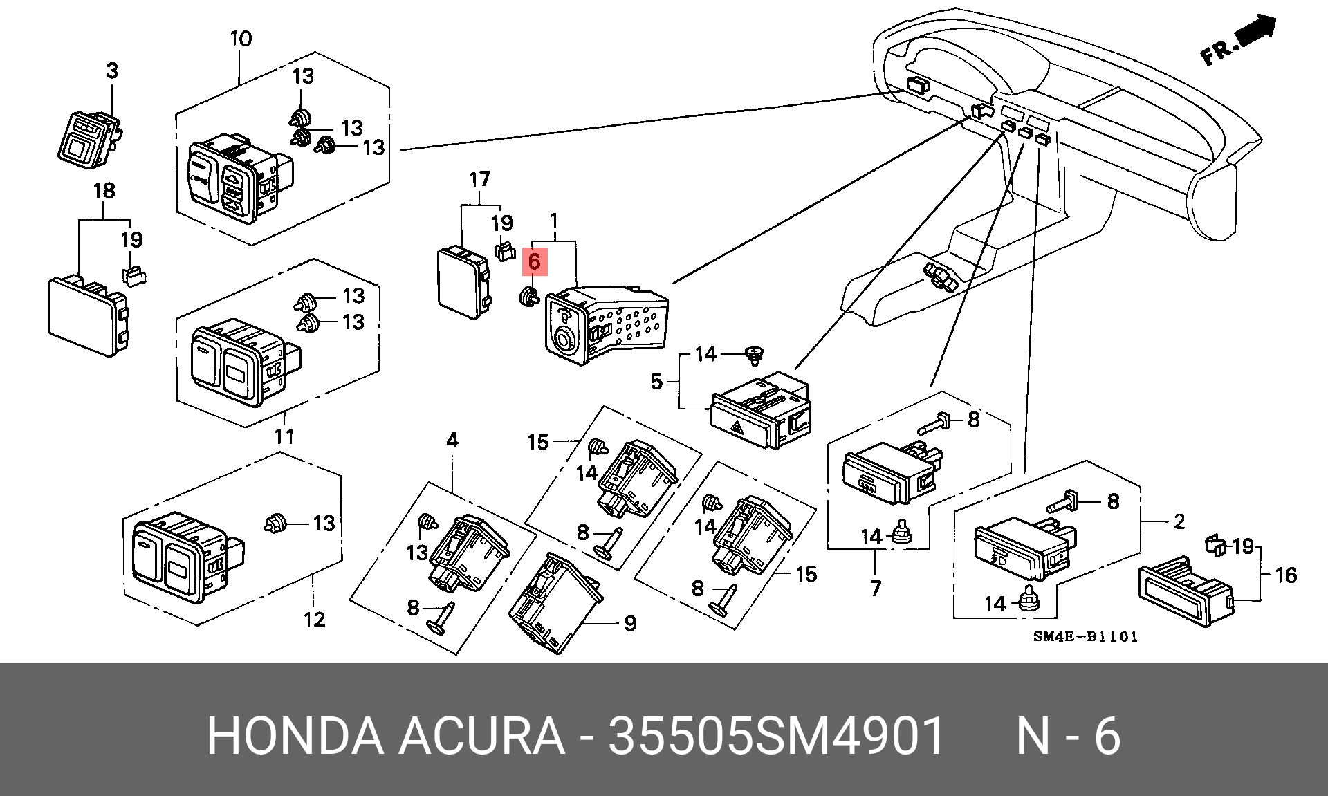 35505SM4901 HONDA -