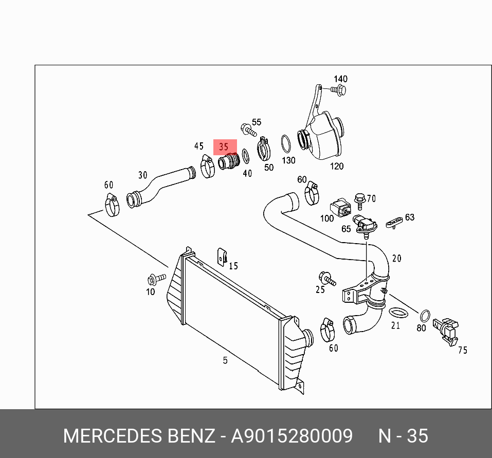 9015280009 MERCEDES-BENZ ПАТРУБОК ВОЗДУШНЫЙ