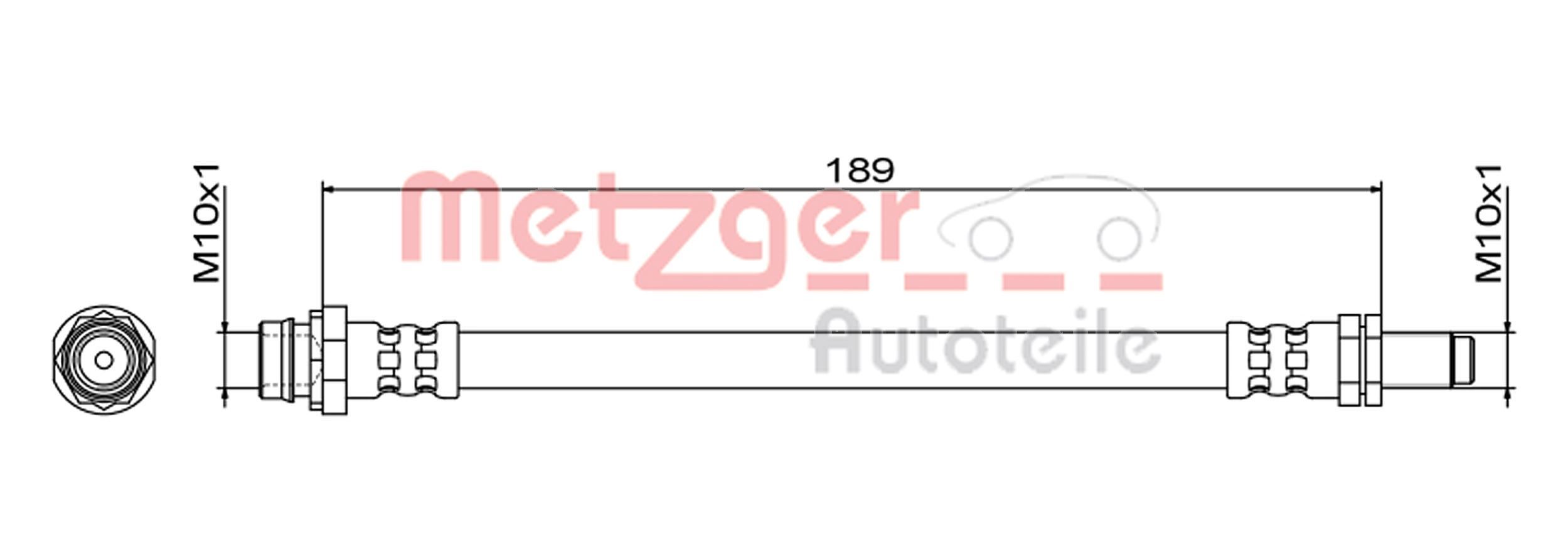 4111467 METZGER Тормозной шланг