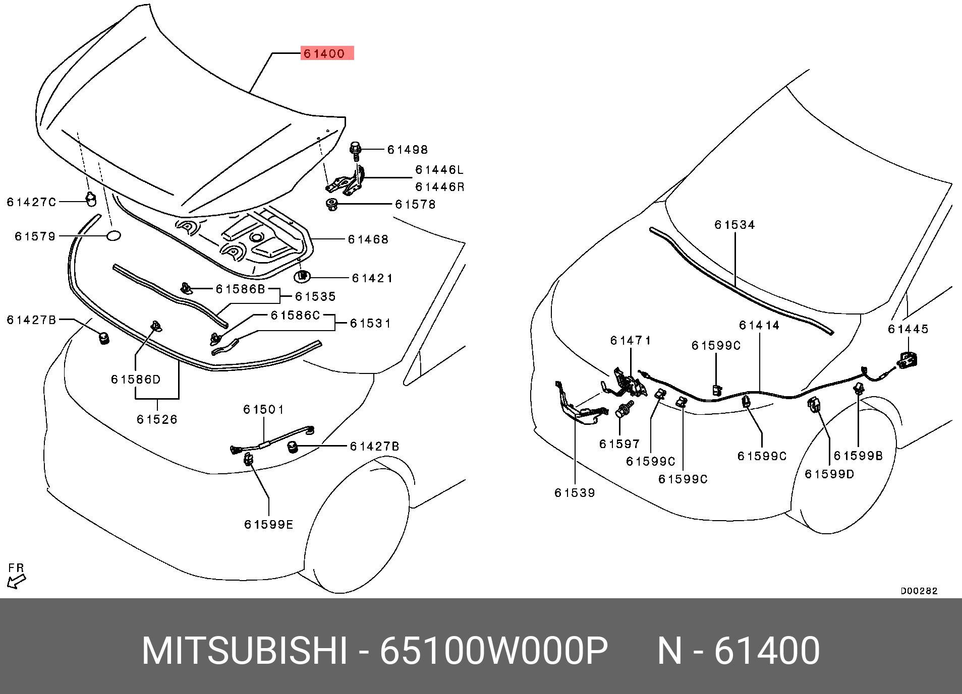 65100W000P MITSUBISHI КАПОТ