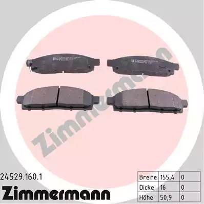 245291601 ZIMMERMANN Тормозные колодки