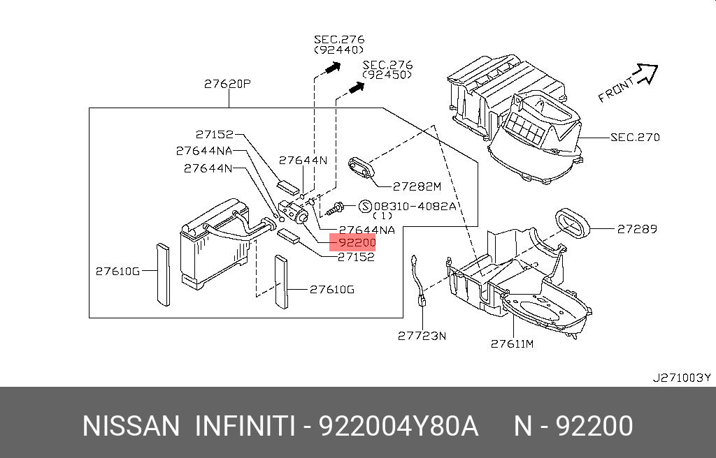 922004Y80A NISSAN КОНДИЦИОНЕР