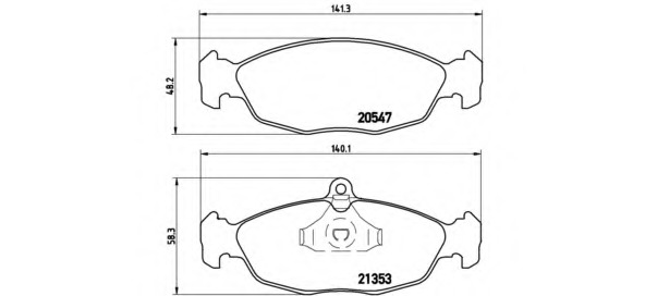 P59011 BREMBO Тормозные колодки