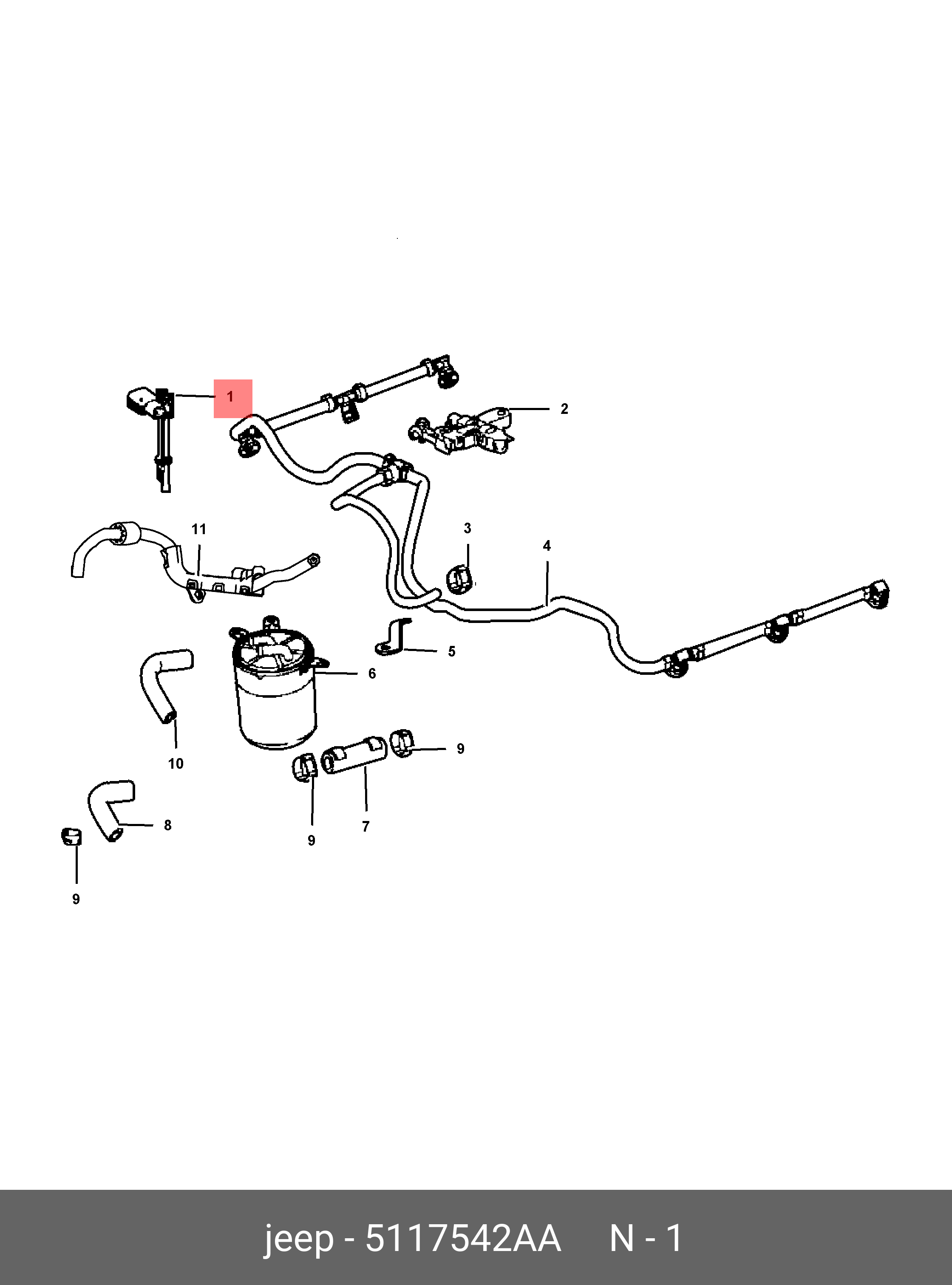 05117542AA CHRYSLER SENSOR, FUEL/WATER