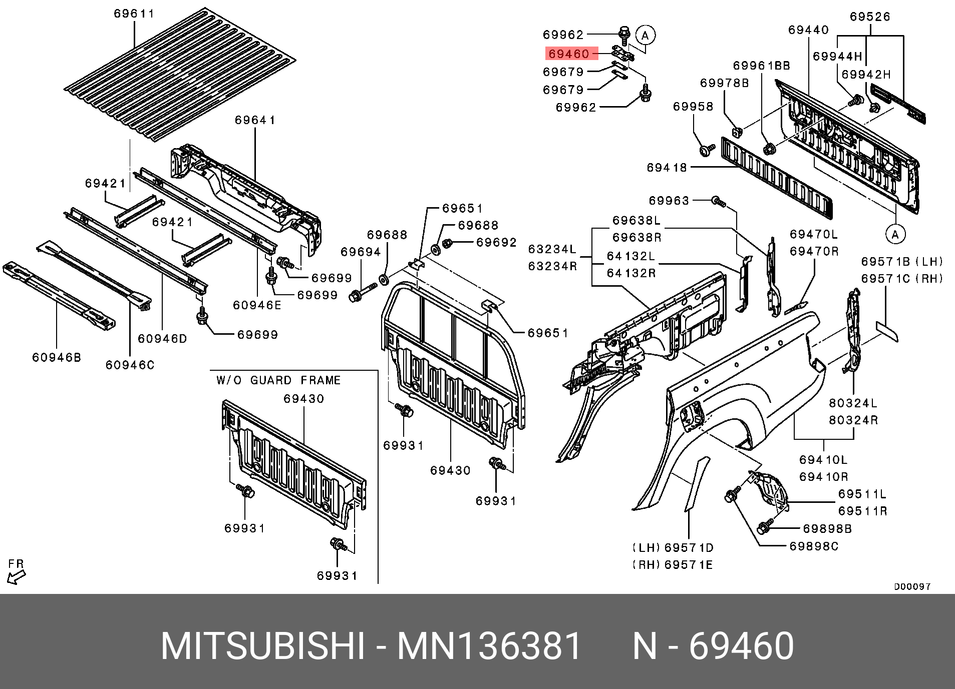 MN136381 MITSUBISHI ПЕТЛЯ ЗАМКА ЗАДНЕЙ ДВЕРИ