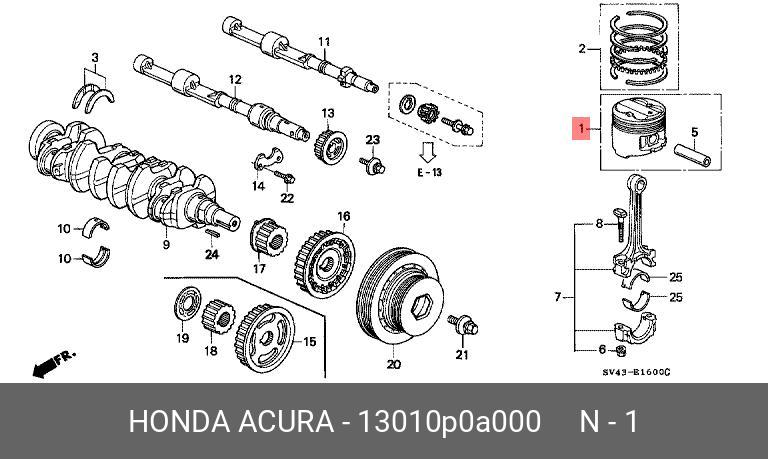 13010P0A000 HONDA 