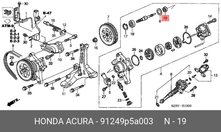 91249P5A003 HONDA САЛЬНИК