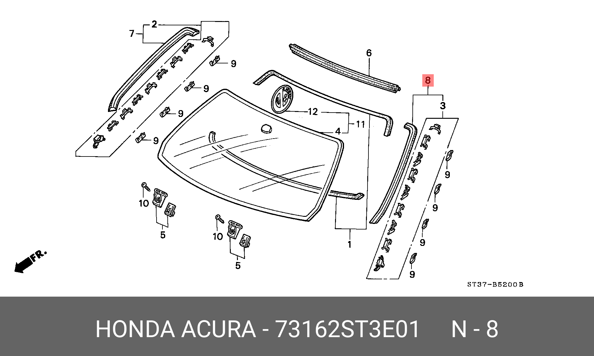 73162ST3E01 HONDA -