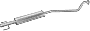 17530 POLMOSTROW Глушитель средн часть OPEL: ASTRA F CLASSIC хечбэк 98-02, ASTRA F CLASSIC седан 98-02, ASTRA F CLASSIC универсал 98-05, ASTRA G хечбэк 98-05, ASTRA G