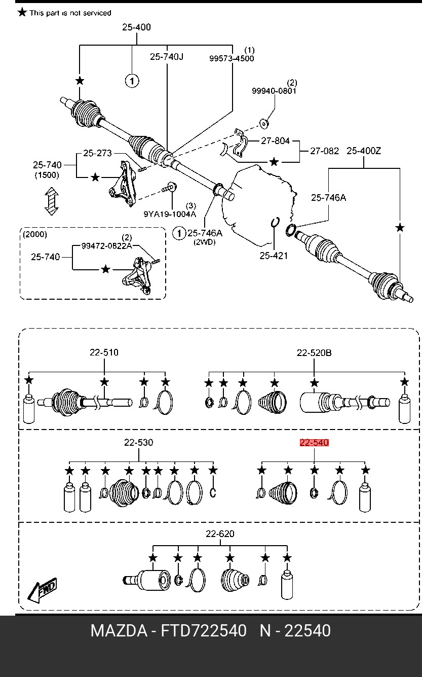 FTD722540 MAZDA 