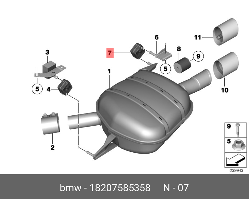 18207585358 BMW Резиновое кольцо
