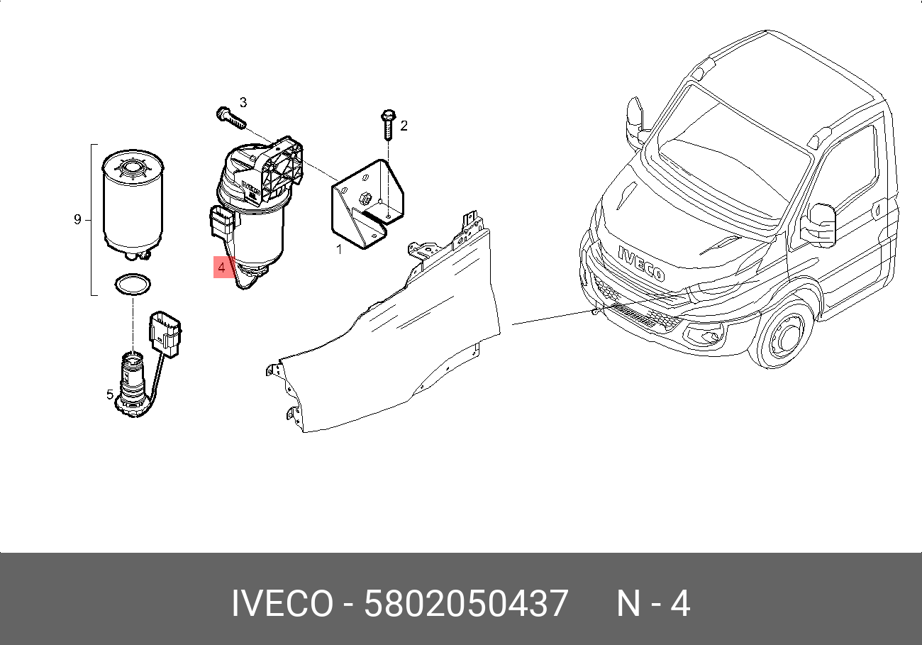 5802050437 IVECO Фильтр топливной системы ДВ