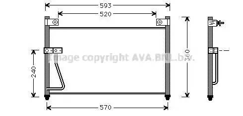 MZ5126 AVA Радиатор кондиционера