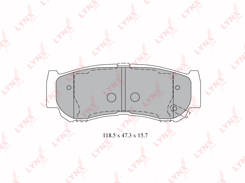 BD3616 LYNXAUTO Колодки тормозные задние