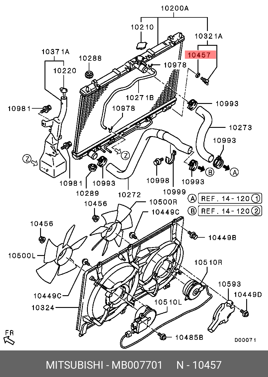 MB007701 MITSUBISHI КОЛЬЦО РЕЗИНОВОЕ