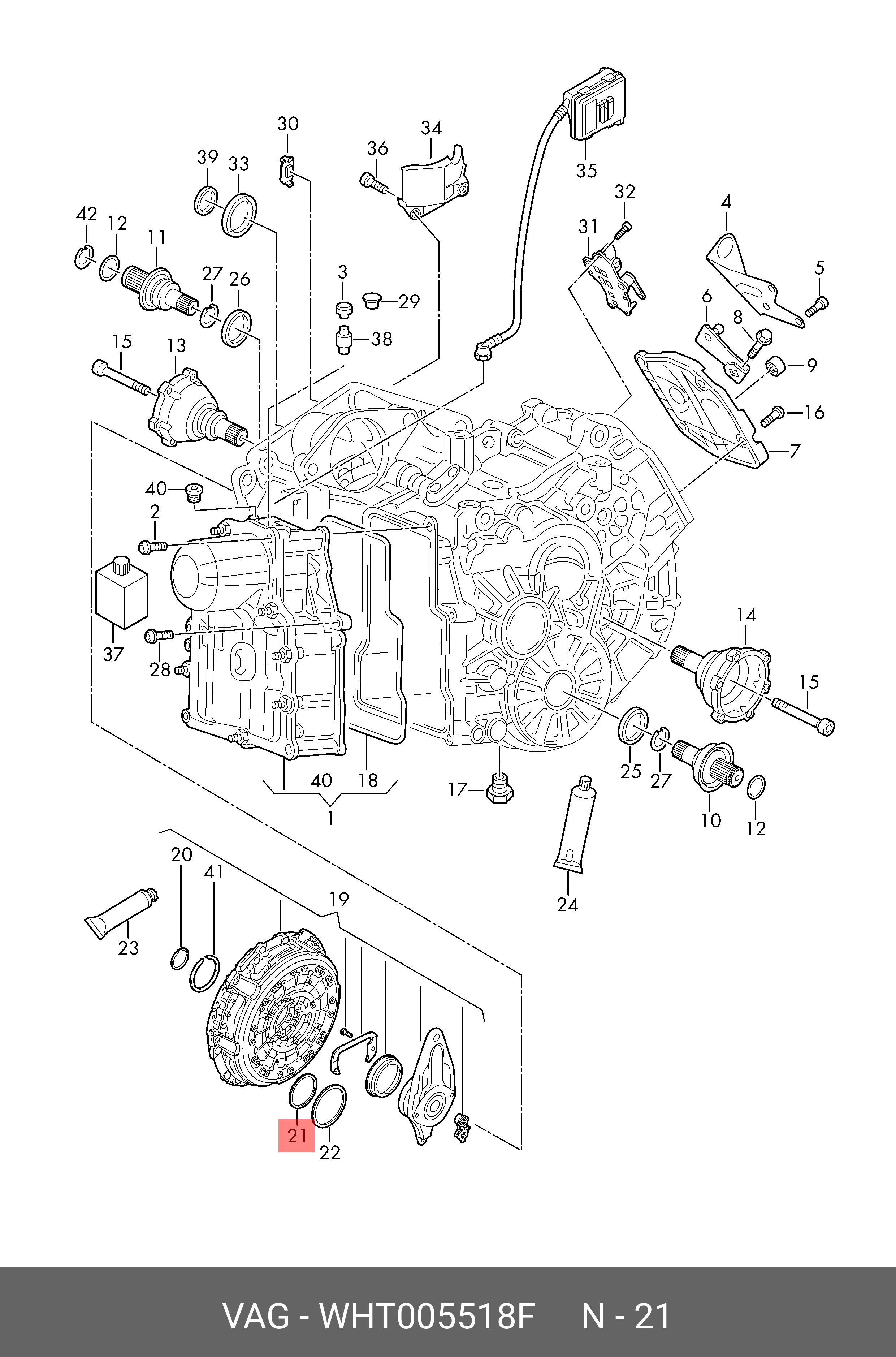 WHT005518F VAG Шайба регулировочная Vag WHT005518F