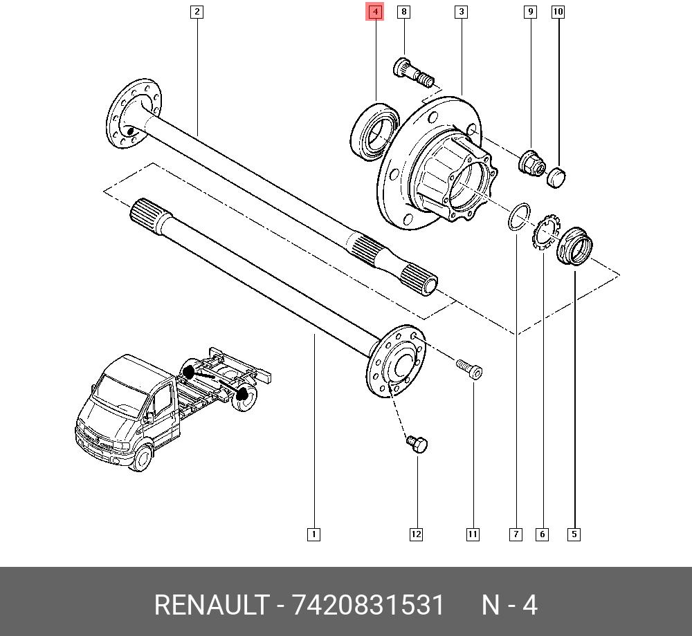 7420831531 RENAULT ПОДШИПНИК