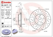 09A4171X BREMBO Тормозной диск Xtra