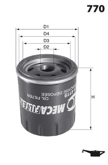 ELH4317 MECAFILTER Масляный фильтр