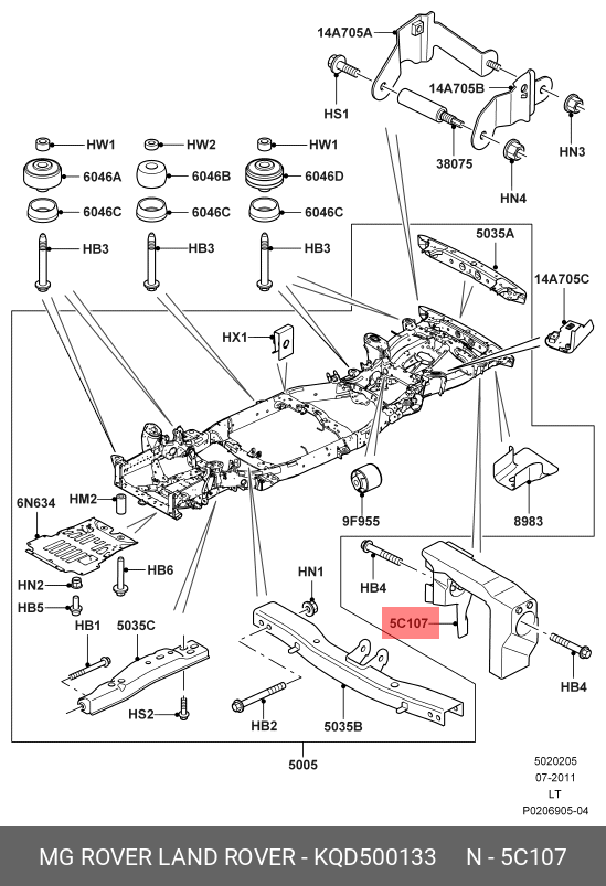 KQD500133 LAND ROVER QUERTRAEGER,QUERTRAEGER