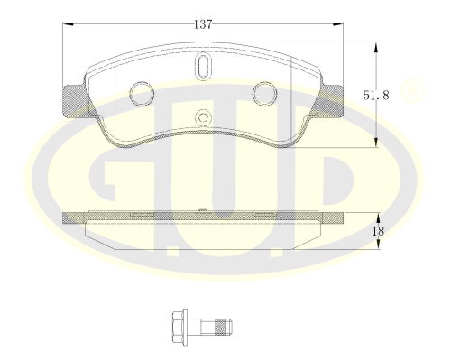 GBP084010 G.U.D Колодки тормозные