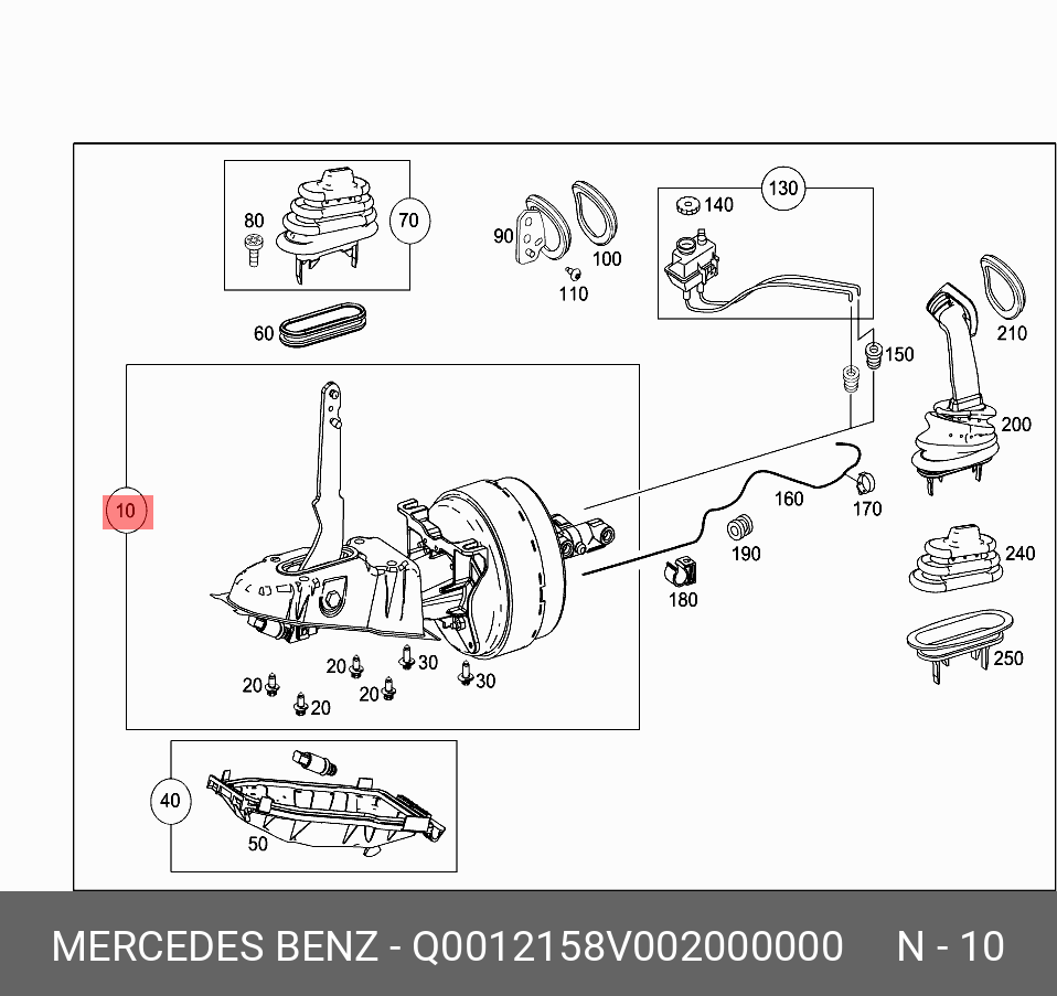 Q0012158V002000000 MERCEDES-BENZ PEDALWERKMITB