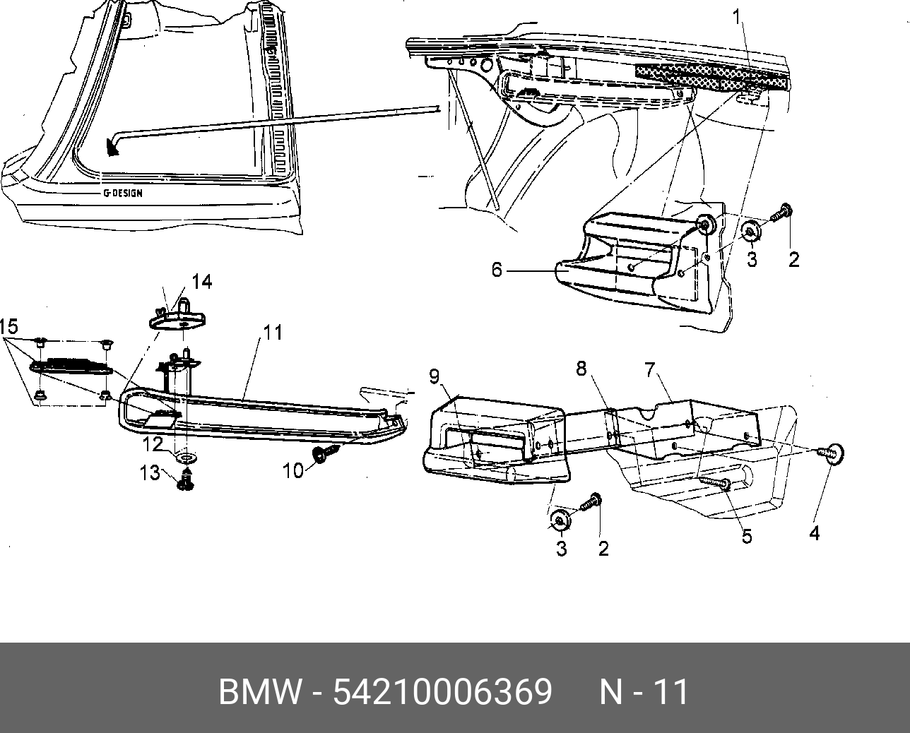 54210006369 BMW HALTERUNG RECHTS