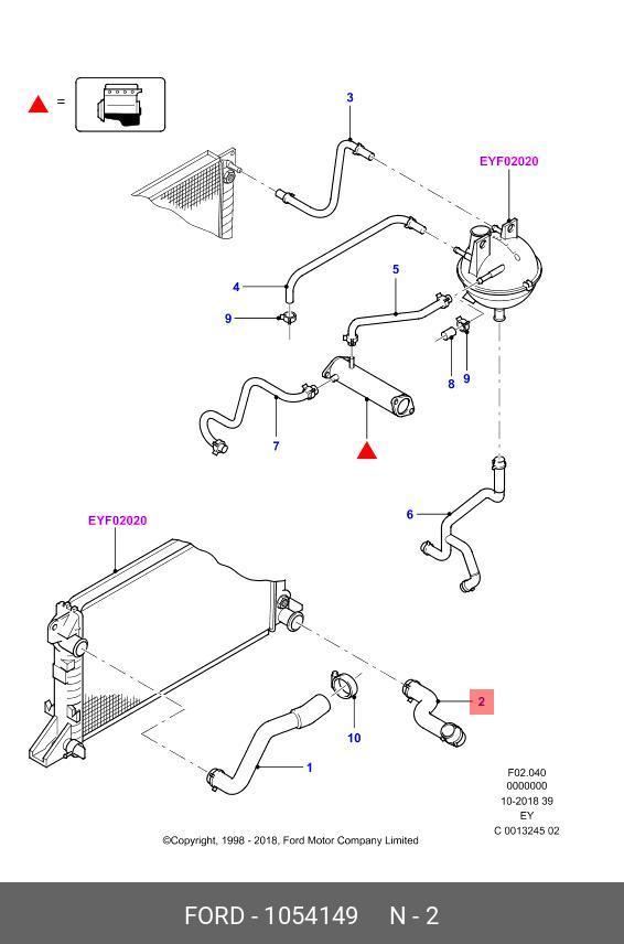 1054149 FORD Шланг радиатора