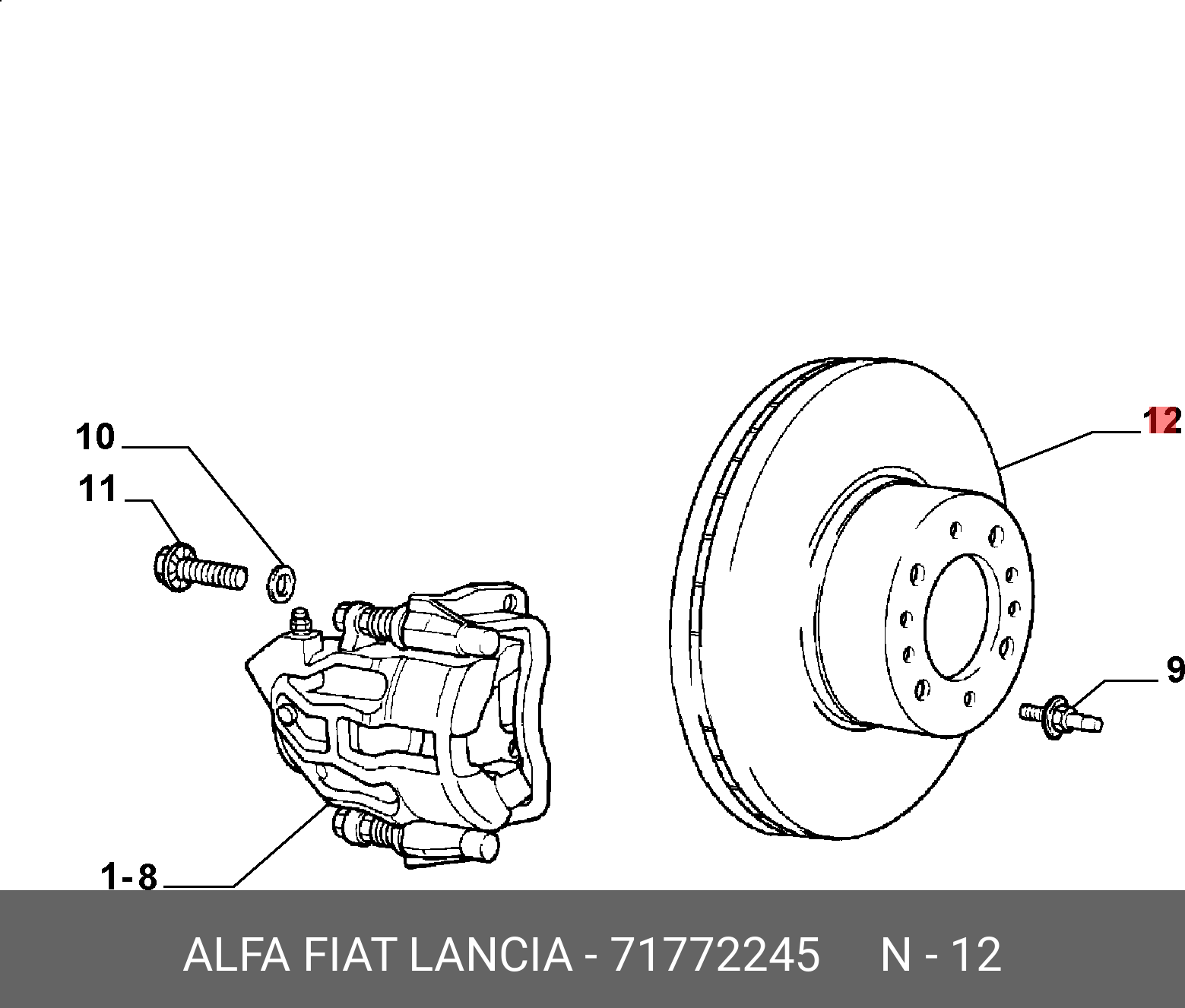 71772245 FIAT/ALFA/LANCIA ТОРМОЗНОЙ ДИСК (CLASSIC LINE)