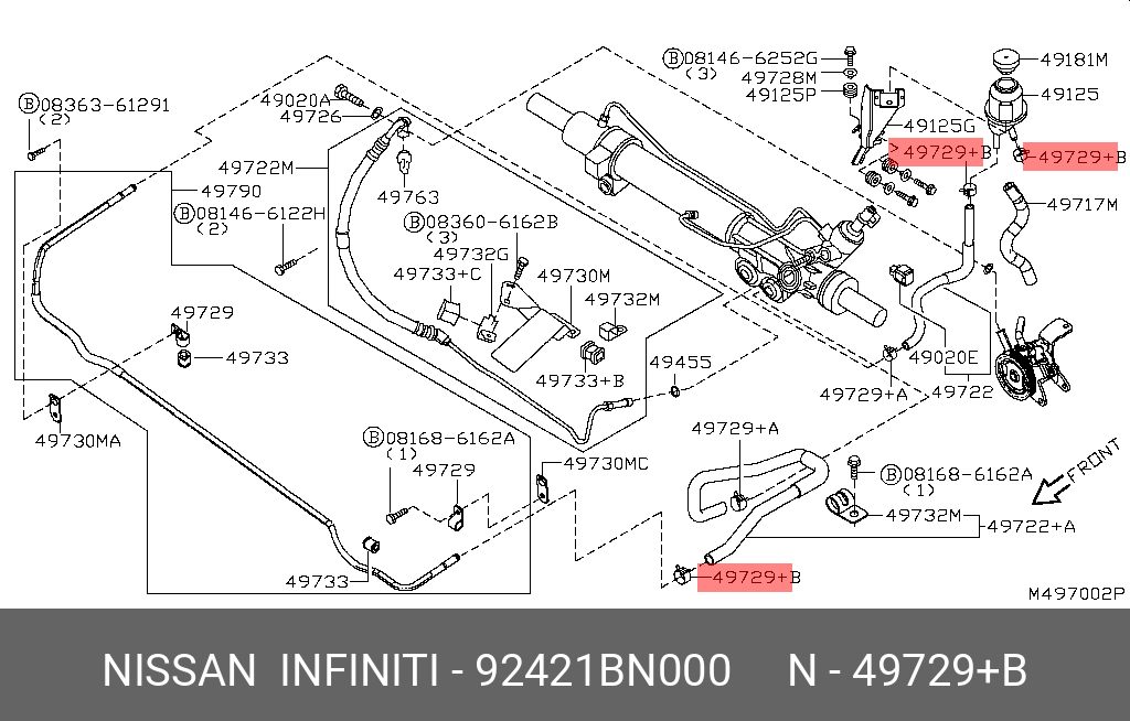 92421BN000 NISSAN ЗАЖИМ