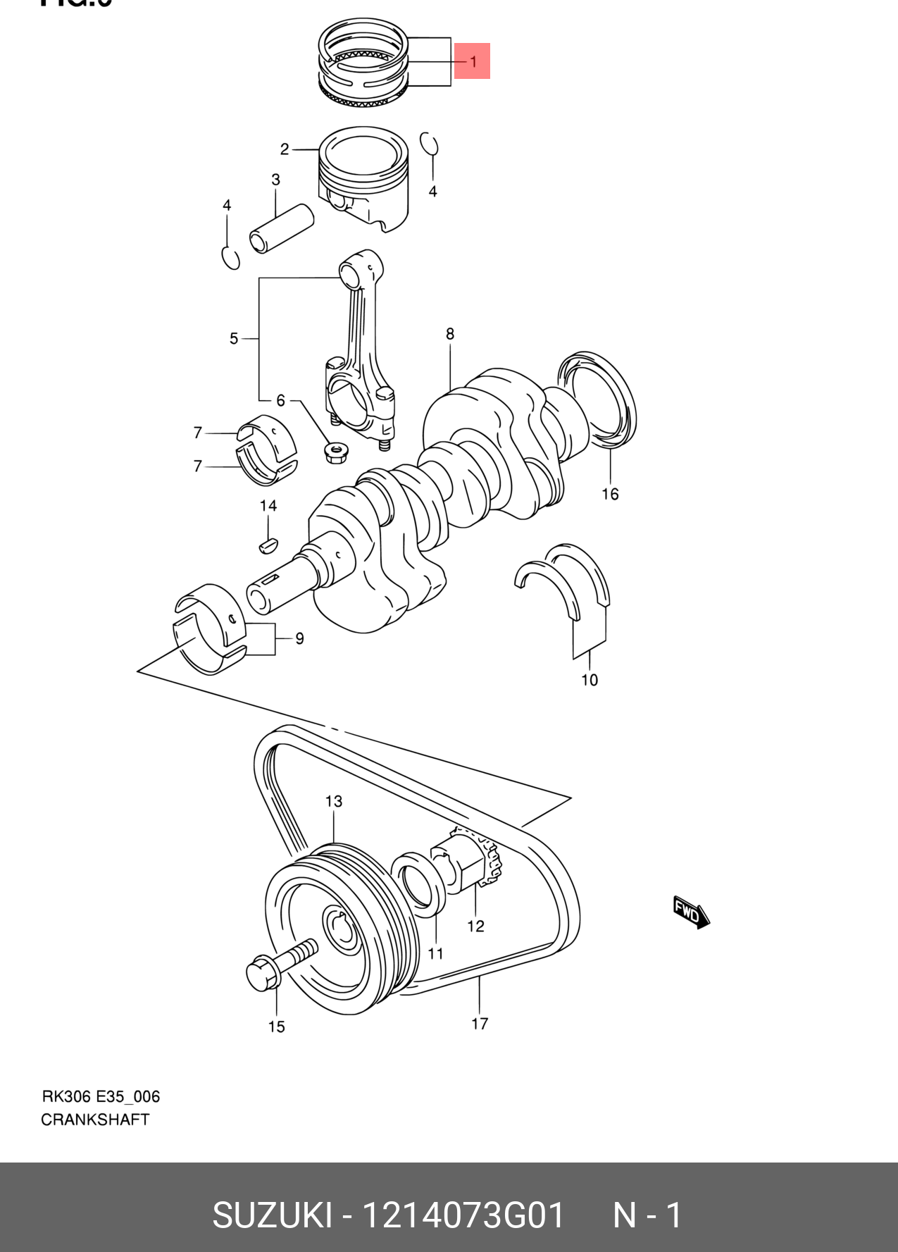 1214073G01 SUZUKI кольца