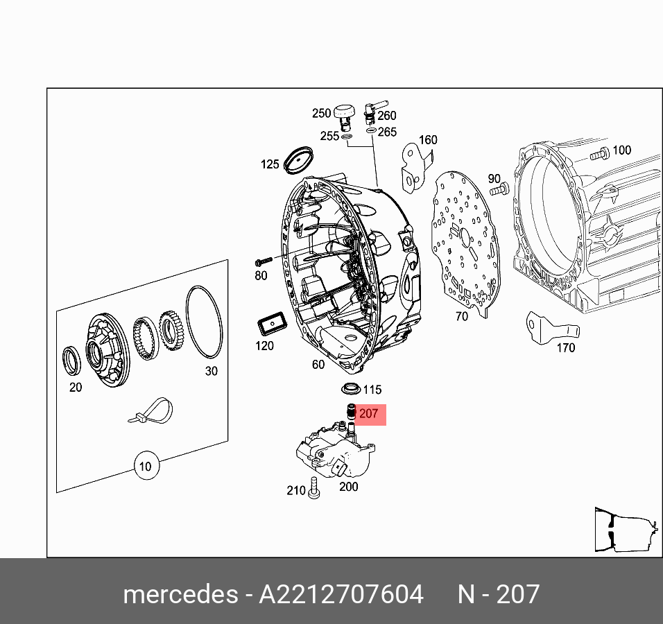 2212707604 MERCEDES-BENZ ТРУБКА НАСОСА МАСЛЯНОГО АКПП 2212707604 MERCEDES-BENZ ТРУБКА НАСОСА МАСЛЯНОГО АКПП