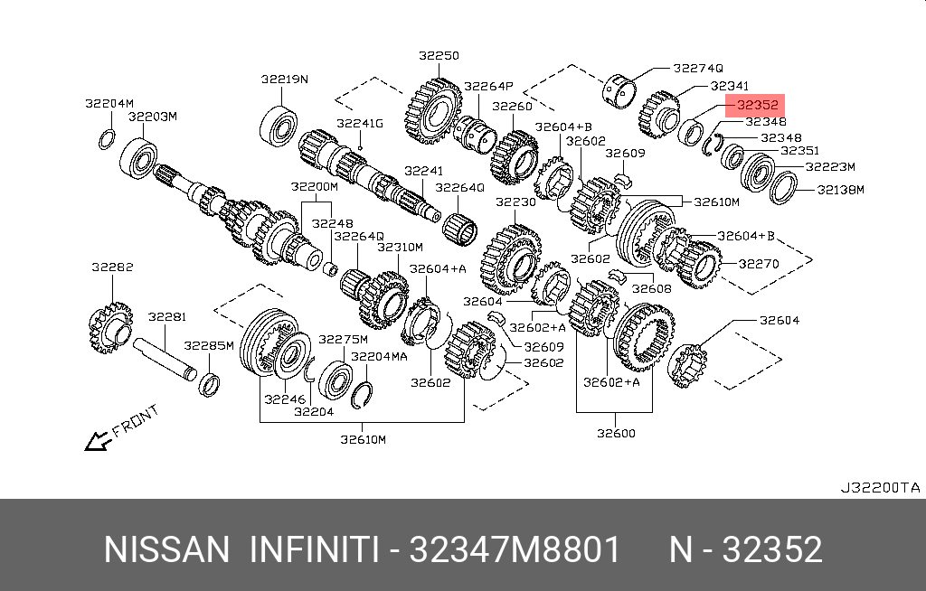 32347M8801 NISSAN ВТУЛКА МЕТАЛЛИЧЕСКАЯ