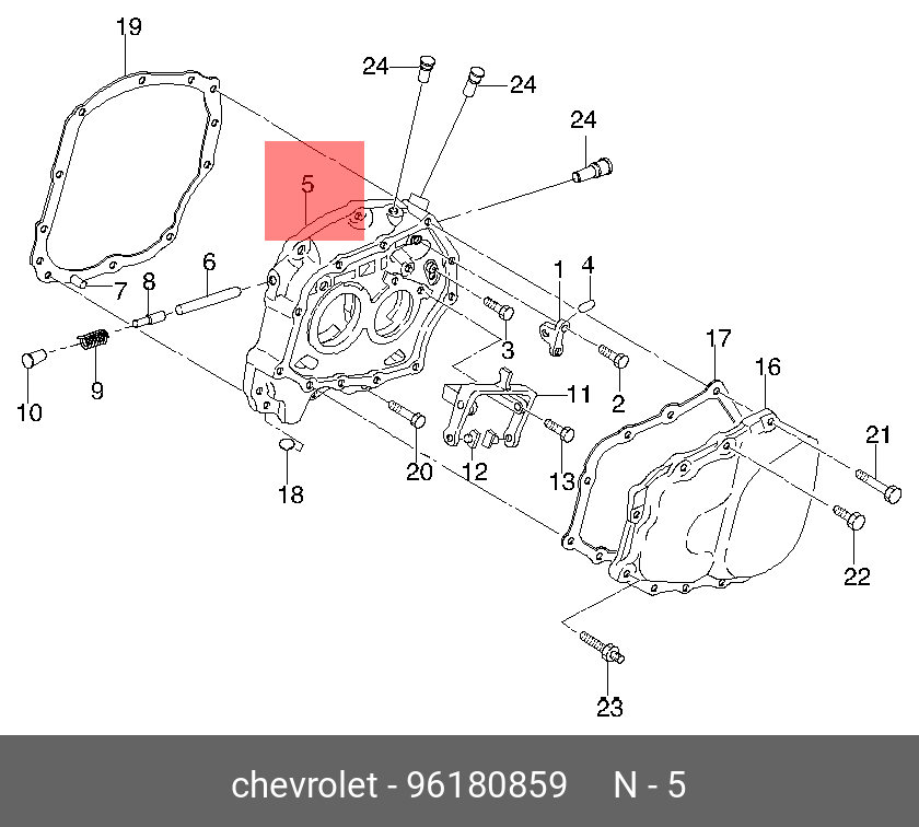 96180859 GENERAL MOTORS Корпус подшипников кпп